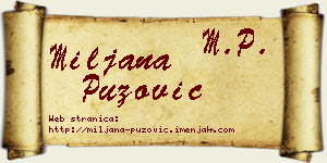 Miljana Puzović vizit kartica